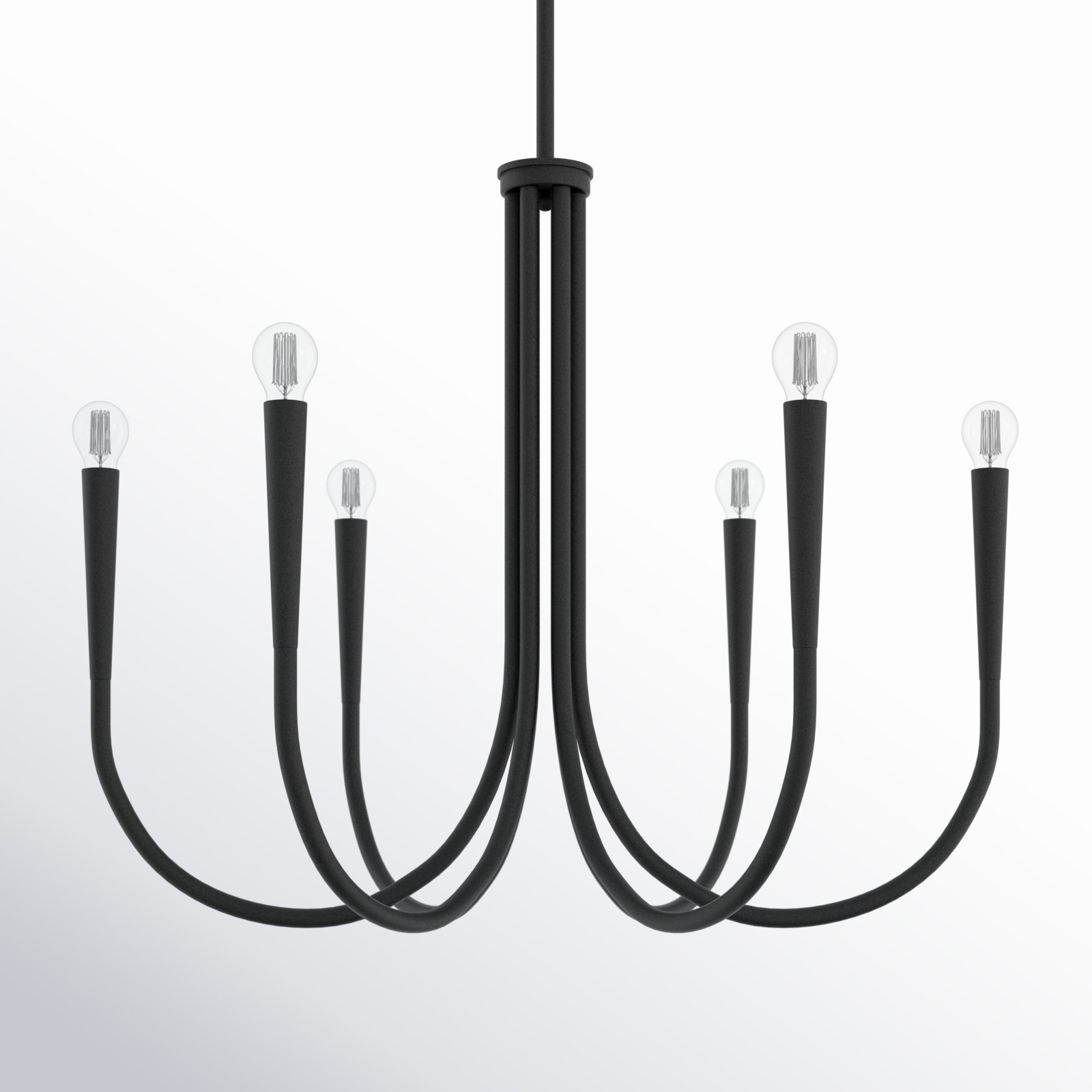 Catalena 6-Light Chandelier, Black, 23" H x 30" W x 30" D
