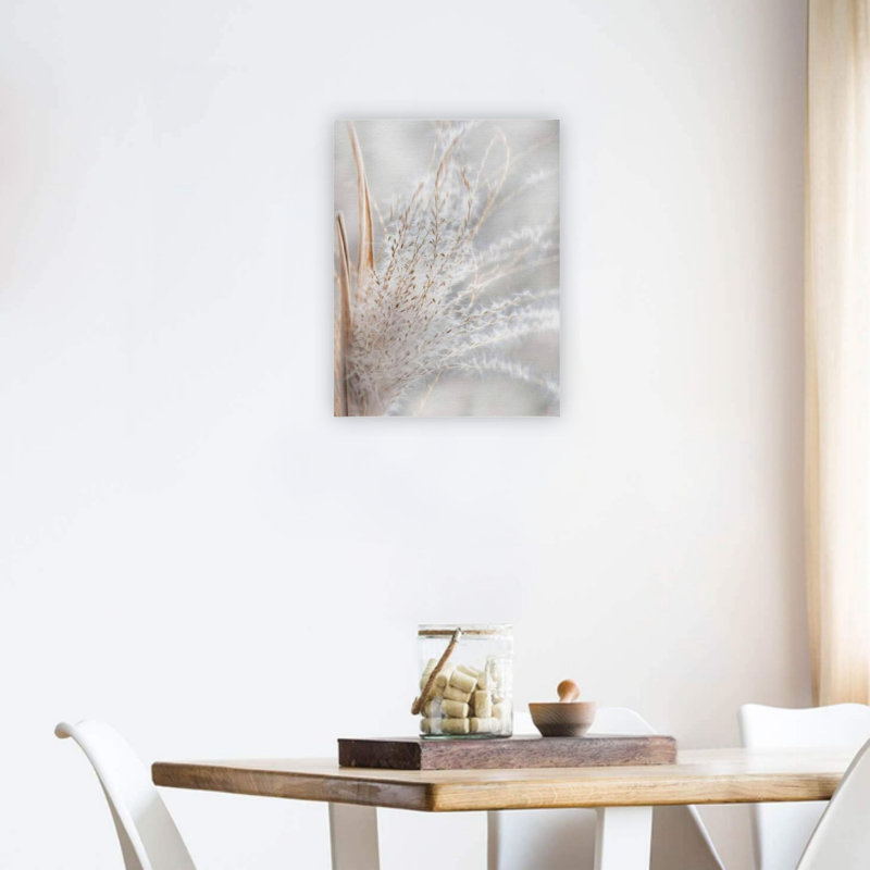 Décoration murale sur toile beige Wisps d'été 24 po x 18 po