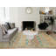 Tapis vert en laine New Age 10 pi x 14 pi Rhyanne