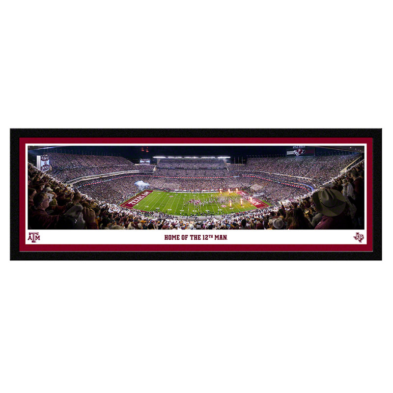 Texas A&M Football, affiches et impressions encadrées, Cadre noir, Rouge, H 15 po x l 41,5 po x P 0,875 po