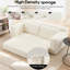 Canapé convertible avec mousse à mémoire de forme, structure en acier, aucun assemblage requis, conception compacte pour petits espaces et appartements (beige)-107876529