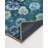 Blue Rose Patterned Washable Decorative Carpet-459016326
