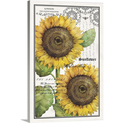 Art mural sur toile Botanical Sunflower
