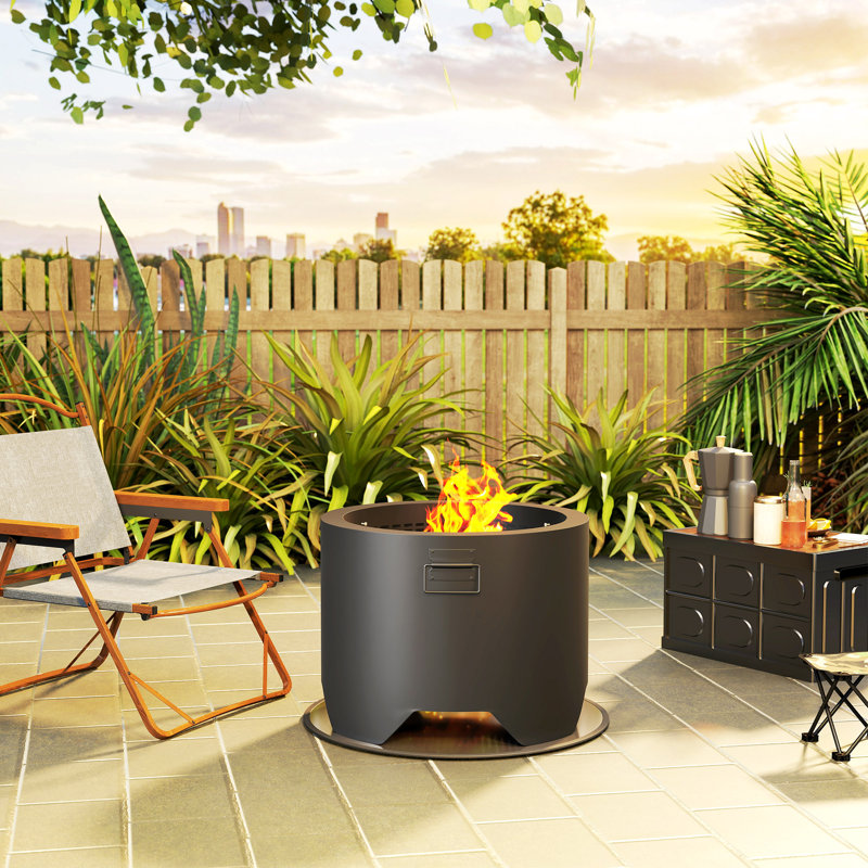 Round Wood Burning Smokeless Fire Pit