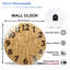 Horloge murale avec texture de bois fissuré - horloge murale moderne en verre 12 po