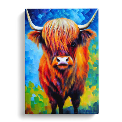Amazing Highland Cow - Wrapped Canvas
