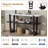 Retro Elegant Console Table with Marble-Effect Top-874244631