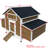 Hargaden 16 Square Feet Chicken Coop with Nesting Box For Up To 4 Chickens