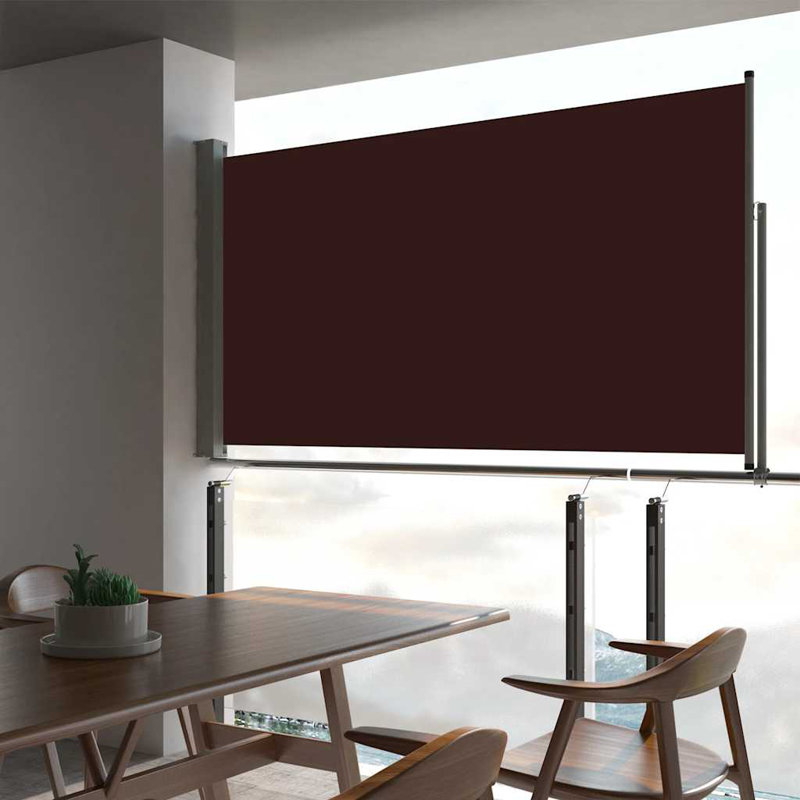 Dakota Fields 3cm W x 1cm D Glass Brown Cover Retractable Window Awning