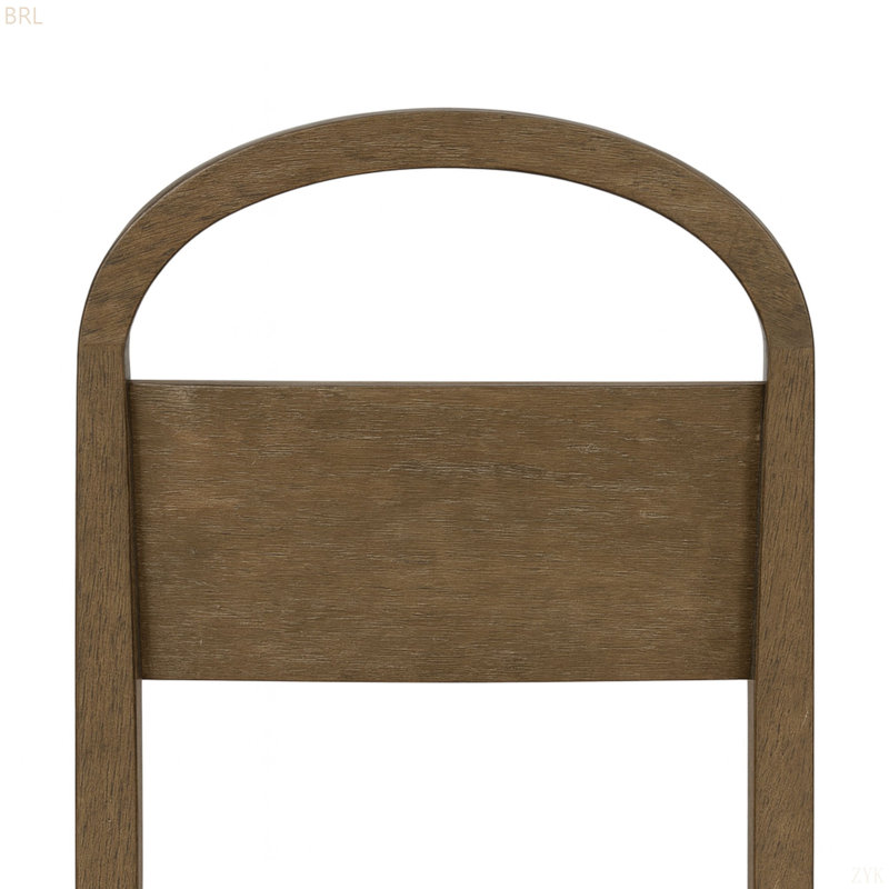 Chaise en bois à dossier arqué (ensemble de 2)