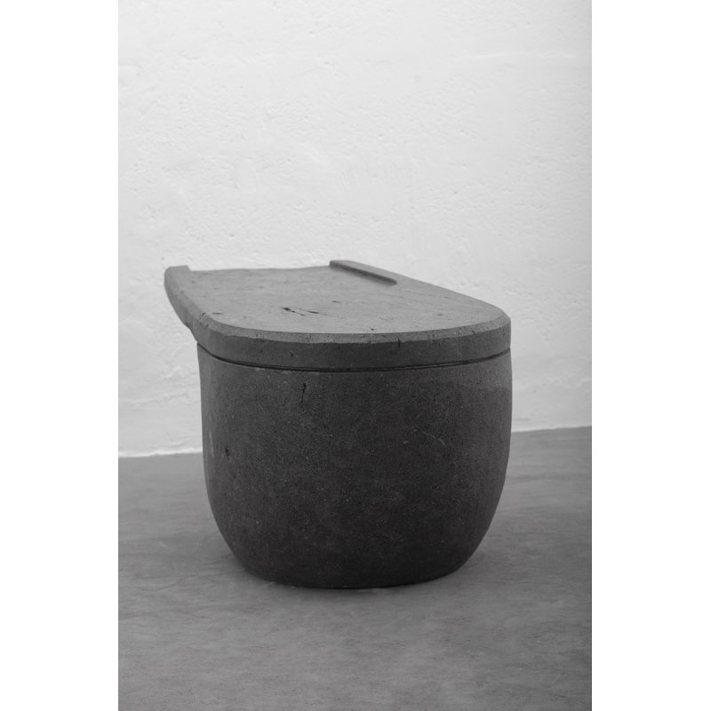 Centro Coffee Table Handcarved Volcanic Stone By Andean, One-Of-A-Kind