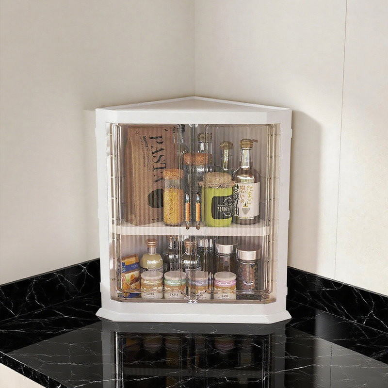 Armoire de coin en plastique à 1 niveau