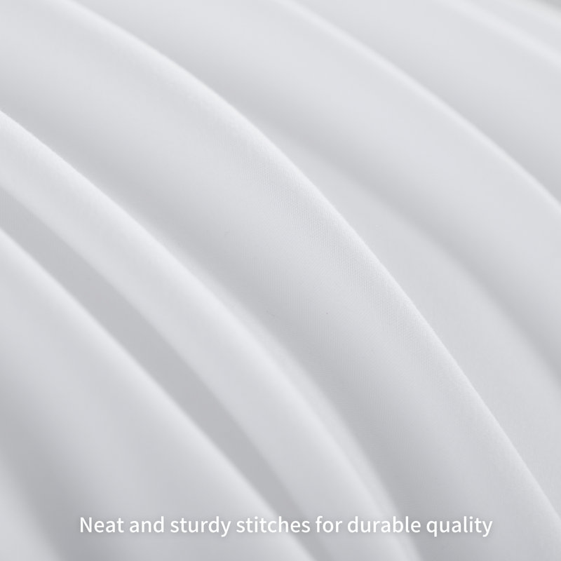 White Twin Reversible Down Alternative Microfiber Comforter Set
