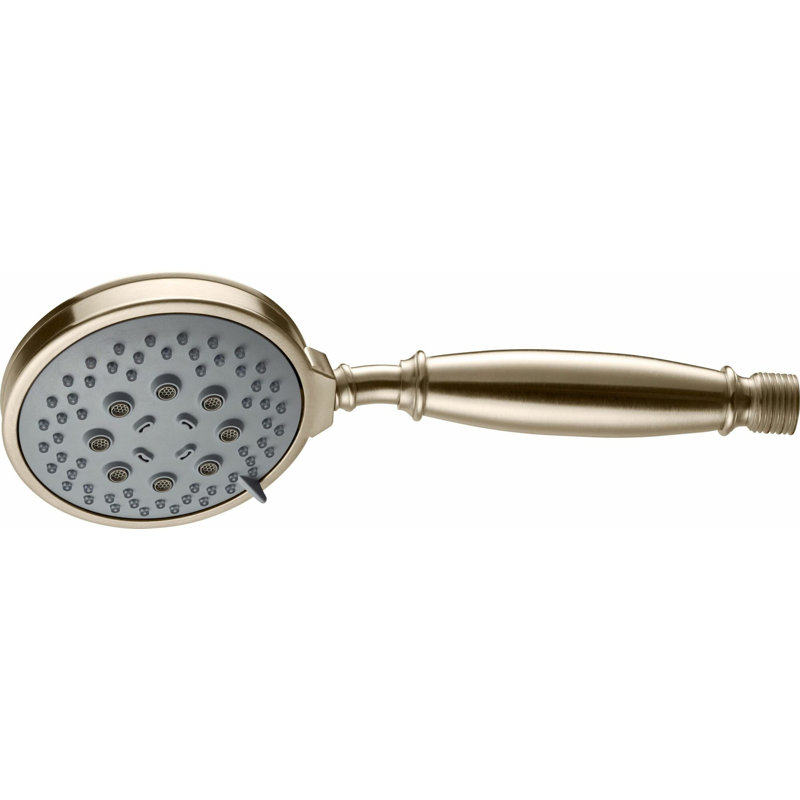 Traditional 4.13" Brass Multi Function Handshower 2.5 GPM, Satin Brass