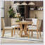Ensemble de table de salle à manger 5 pièces avec table ronde extensible et 4 chaises rembourrées pour une utilisation polyvalente