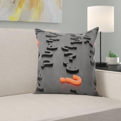 Question Mark Throw Pillow