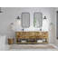 84 po X P 22 po Meuble-lavabo double en marbre de Carrare D Parker