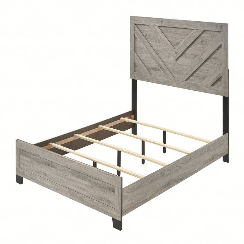 Mari Light Gray Finish Queen Bed