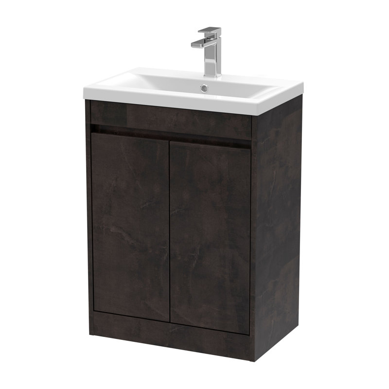 Havana Bathroom Vanity, Metallic Slate, 62 cm W