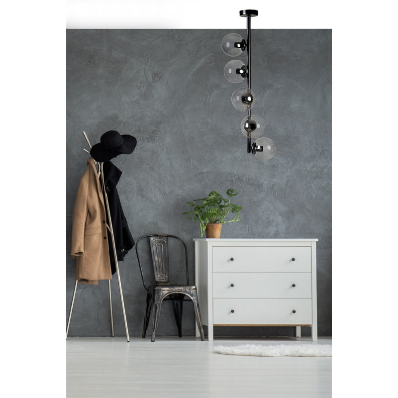 Chandle Chandelier, Black/Dark Grey