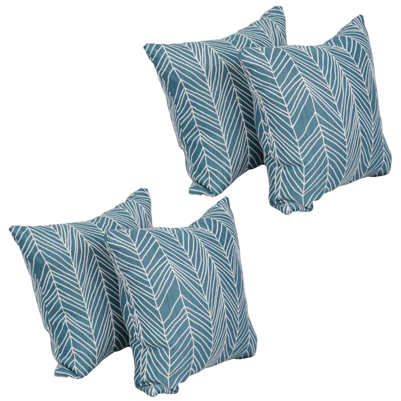 Ensemble de 4 coussins décoratifs en jacquard 48 po x 17 po, Demeter Caspia