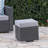 Stylish Outdoor Lounge Item - Grey Silver, Pe & Iron, Waterproof, 15.91 In Width Feature Grey+Silver, +Iron, Waterproof Material,