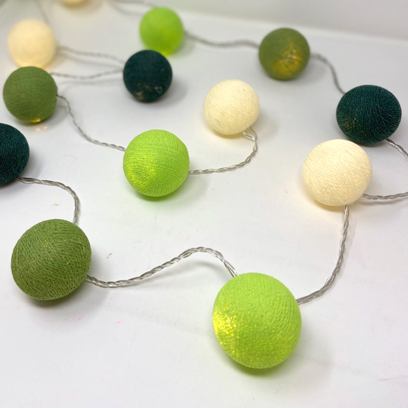 Misti LED Cotton Ball String Light, 20 Lamps - 5 Metre Long