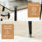 Annesley Glass Top Metal Base Dining Table-886875158