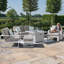 Hafza 2 Seat Aluminium Sofa Set - with Square Fire Pit Table - White-111830542-111830543
