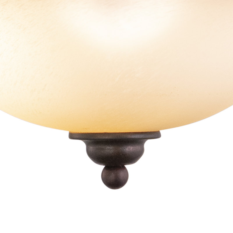 Plafonnier semi-encastré 3 lumières Macalla, Bronze royal
