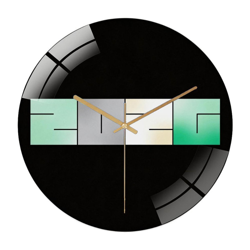Horloge murale 12 po 1226 | Mouvement à quartz silencieux, Dégradé de vert