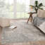  Tapis abstrait gris et taupe Calibra CTY06 (11 pi 8 po x 18 pi)