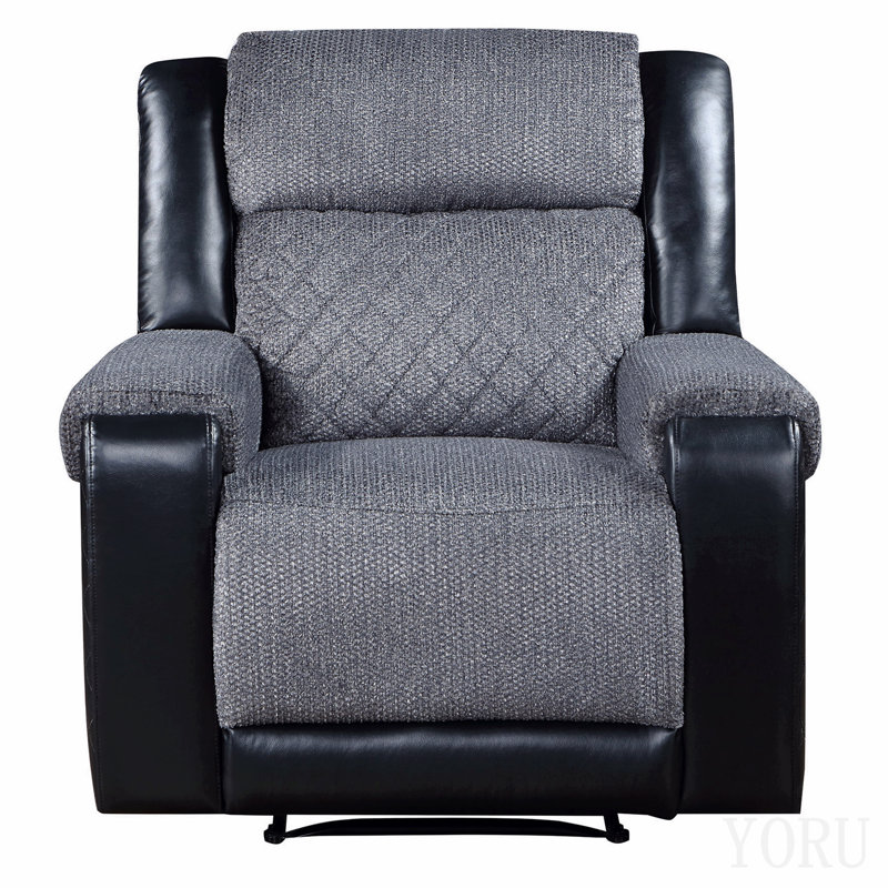 Fauteuil inclinable gris ALICIA / NOIR