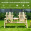 Chaise Adirondack en bois 2 places avec table et porte-gobelet
