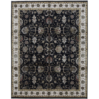 Hand Woven Silk and Wool Oriental Area Rug