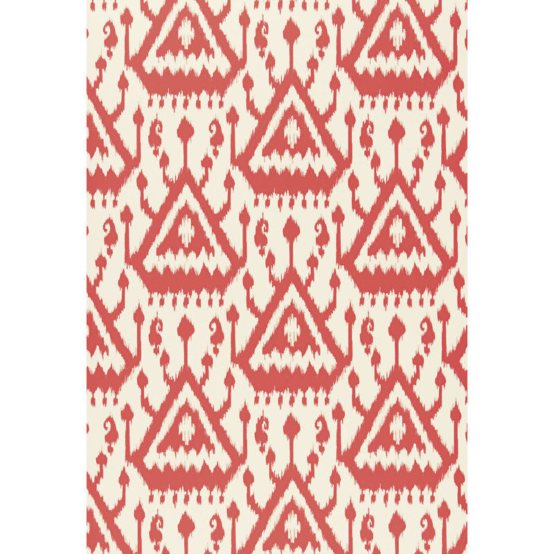 Papier peint Vientiane Ikat, Corail