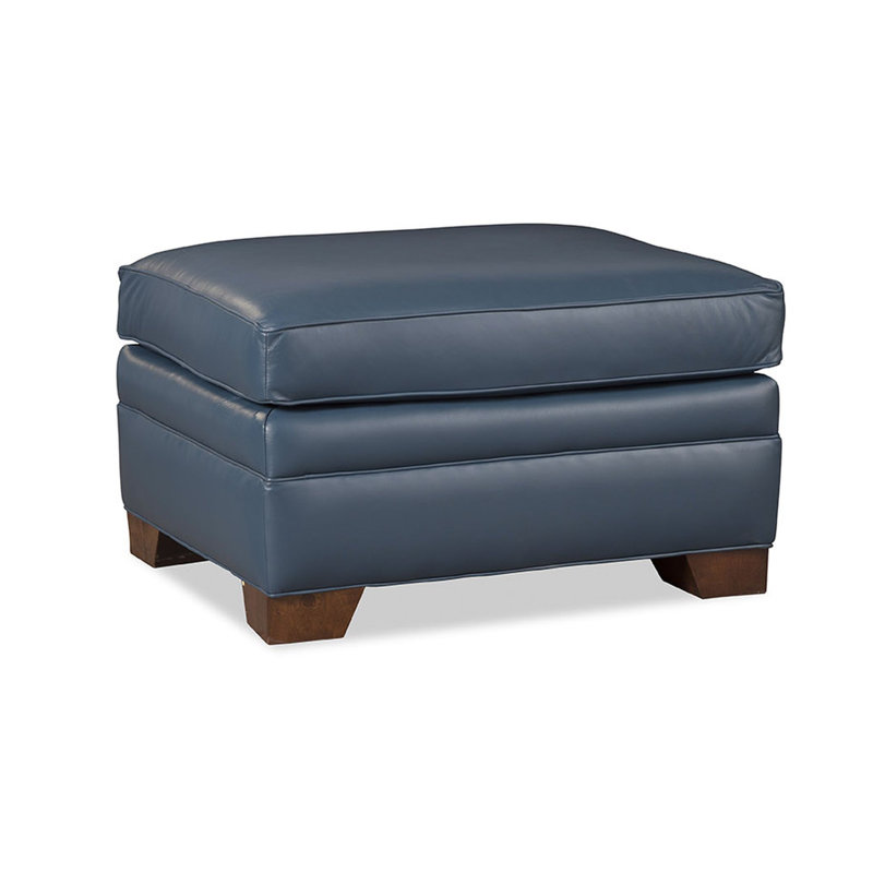 Copola Ottoman, Blue Genuine Leather
