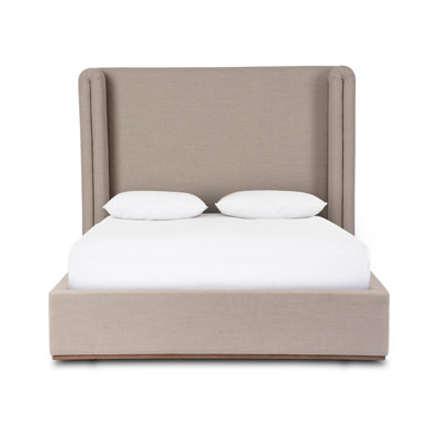 Upholstered Wingback Bed