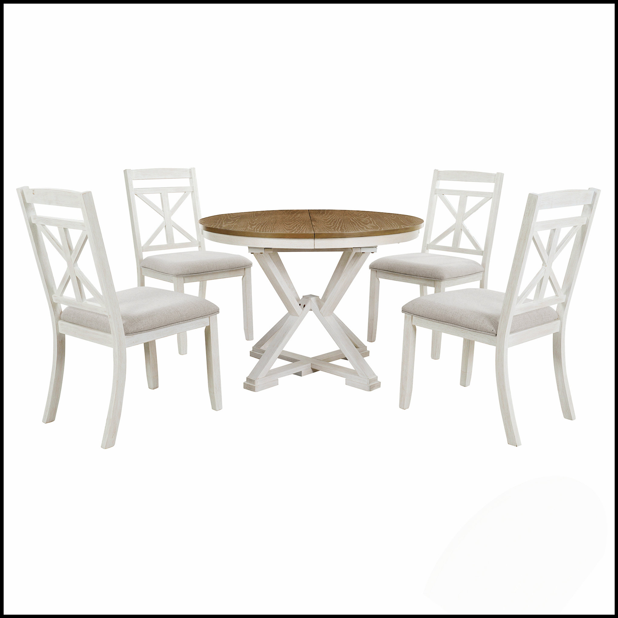 Ophelia & Co. 5-Piece Retro Functional Dining Table Set With Extendable ...