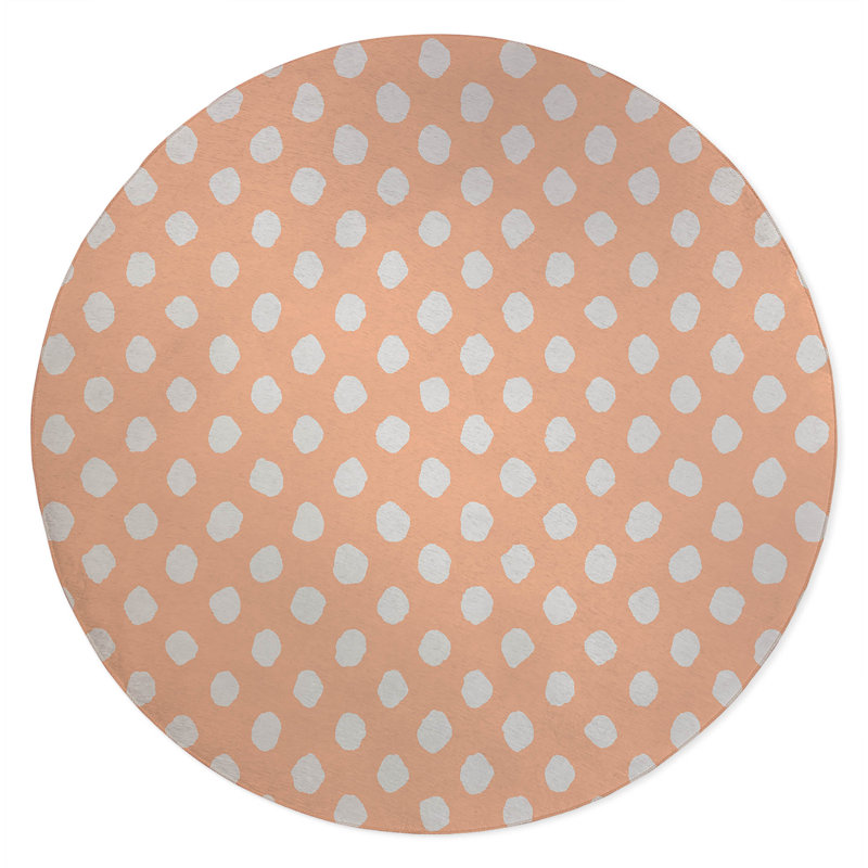 Tapis d'extérieur à gros pois antidérapant, Rond 5 pi