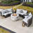 Gatesville 6 - Person Patio Conversation Set with Cushions