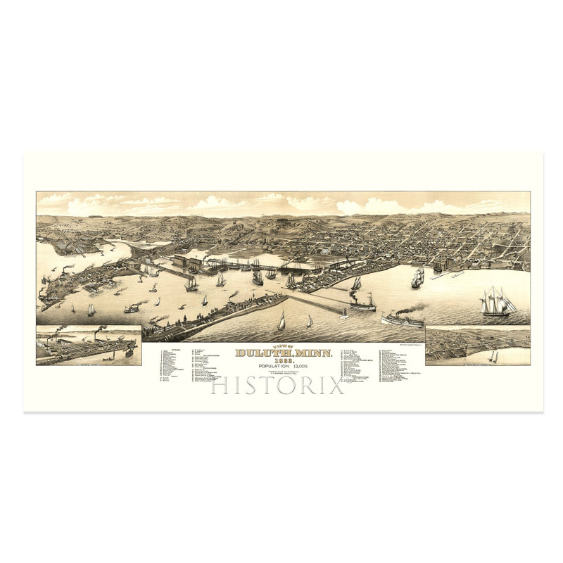 " 1883 Duluth Minnesota ", 24" H x 36" W