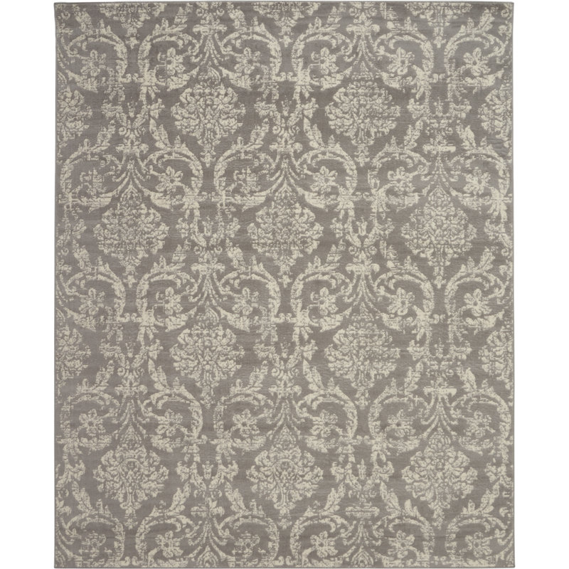 Rosemead Damask Indoor Rug, Rectangle 8'6" x 12'