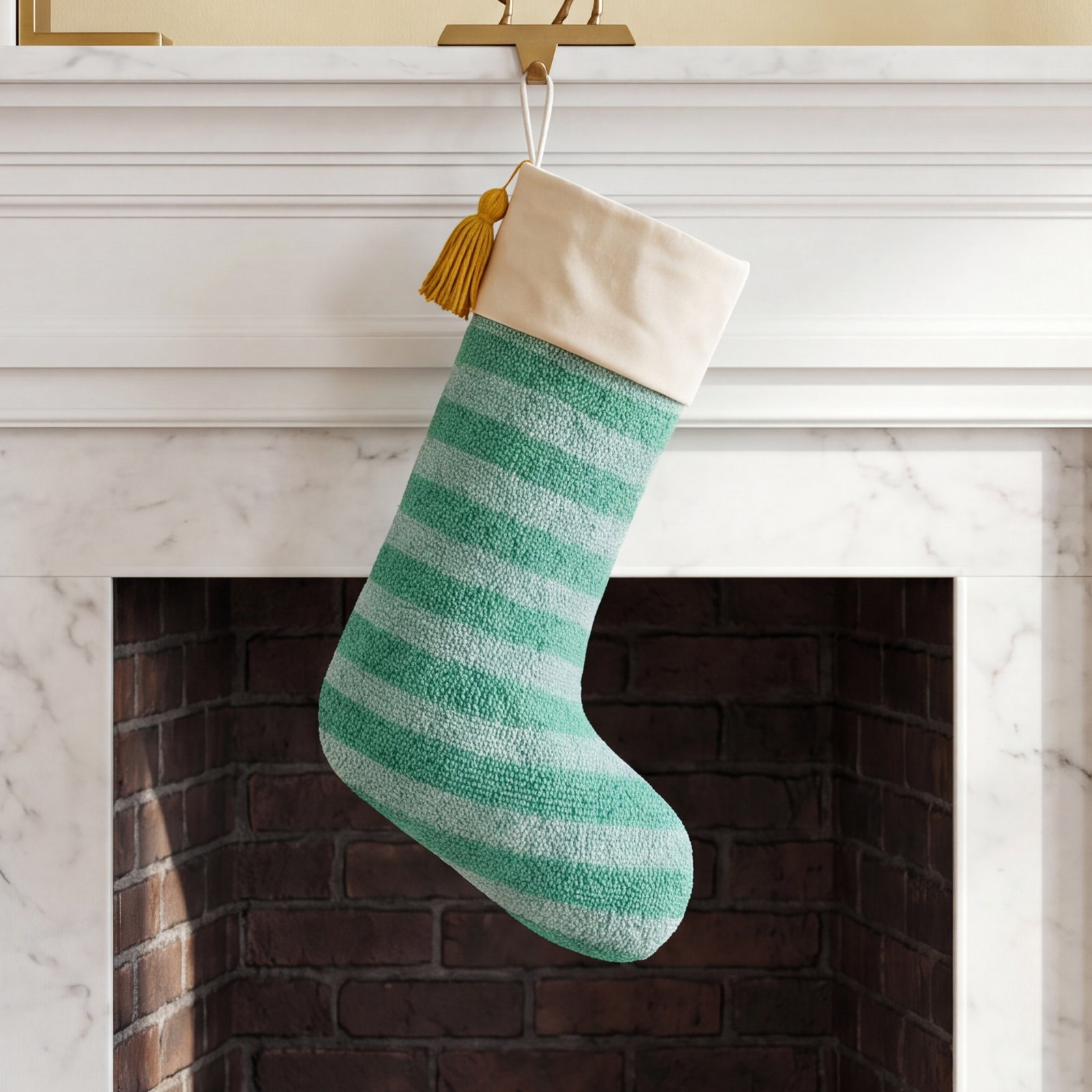 Wool Stocking, Orange/Red