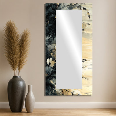 Minimalisme Dahlia fleur crème lueur - Art mural miroir floral - imprimé sur métal