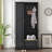 Hall Tree With Flip-Up Bench, Minimalist Hallway Shoe Cabinet With Adjustable Shelves, Multifunctional Furniture With Hanging Hooks-1539597462