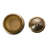 Feliberto Round Hammered Metal Container with Rabbit Finial