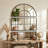 30" x 45" Large Arched Wall Mirror with Three Separate Sections