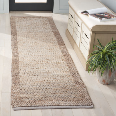 Tapis naturel en fibre naturelle argenté 954