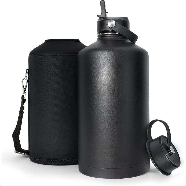 Handled Matte White Water Bottle